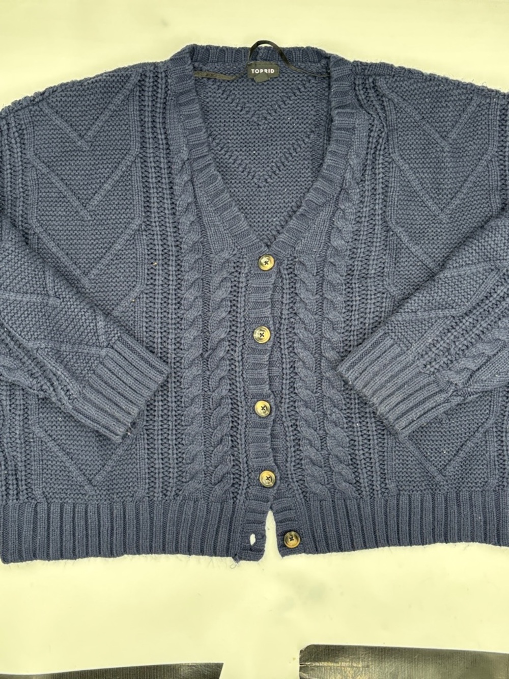 Torrid Cable Knit V-Neck Cardigan